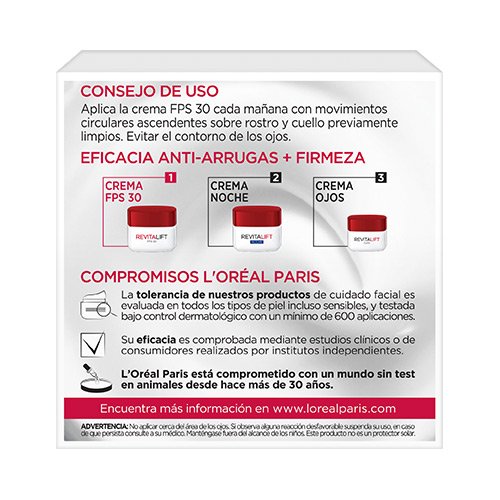 Revitalift Gama Blanca Crema de día FPS 30 Caja L'Oréal Paris